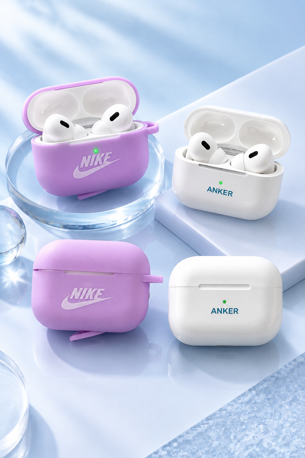 Pack écouteurs sans fil avec boîtier et coque AirPods